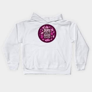 Moon child (pink) Kids Hoodie